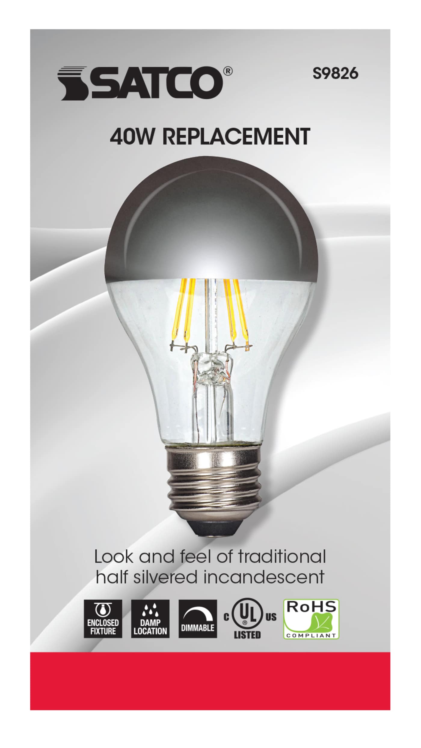 Satco Satco S9826 A19 LED Bulb 6.5W