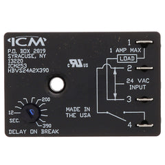 ICM CONTROLS Icm Controls ICM253B Fan Delay Timer 12-390 Second Adjustable Delay