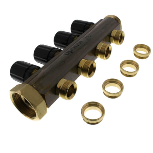 Uponor Uponor A2663224 TruFLOW Jr Modular Manifold (Return), With Isolation Valve, 4 Loop