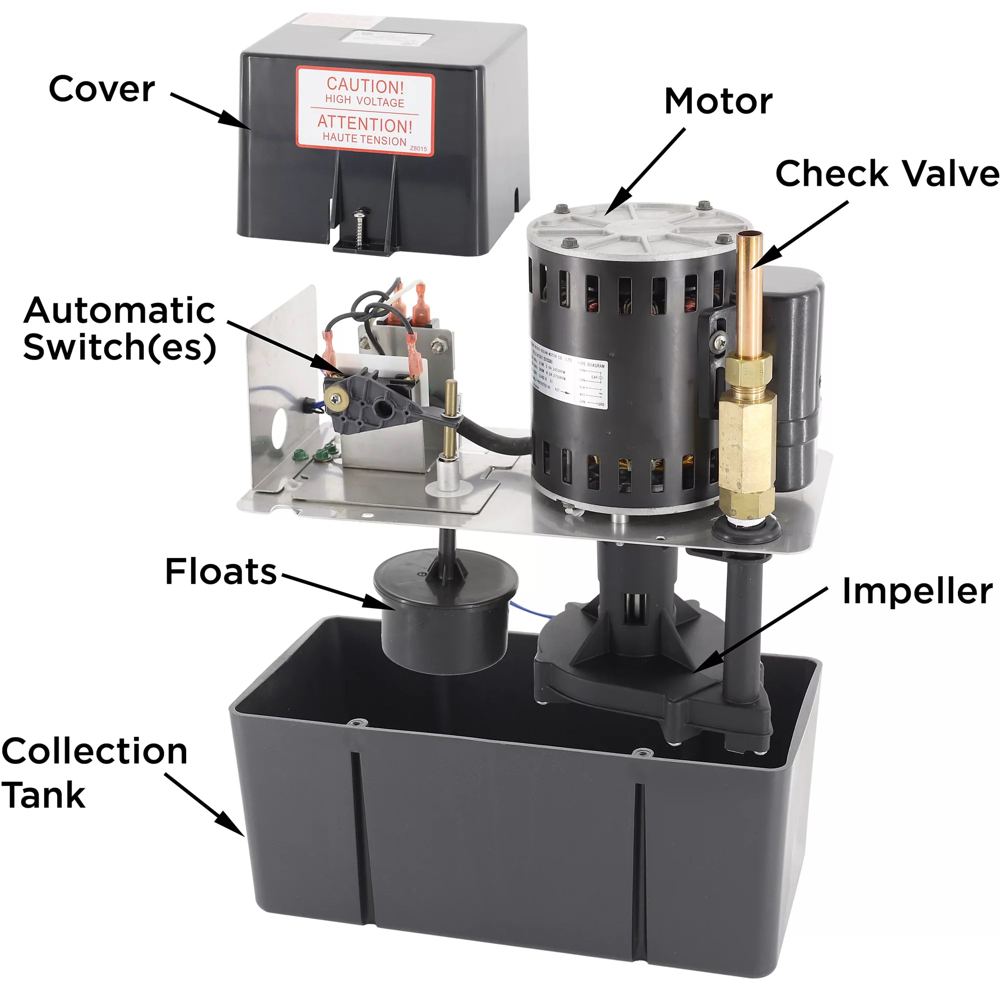 BECKETT Beckett CB504ULHTS Condensate Pump, High Temp 1 Gallon