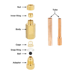 BECKETT Beckett RP50 Complete Brass Check Valve Assembly for CB25 and CB50 Pumps