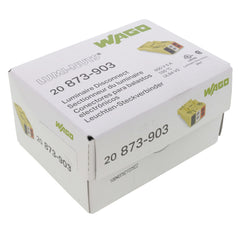 WAGO Wago 873-903/K194-4045 Pushwire Splicing Connector For Luminaire Disconnect 3-pole Box of 20 pieces