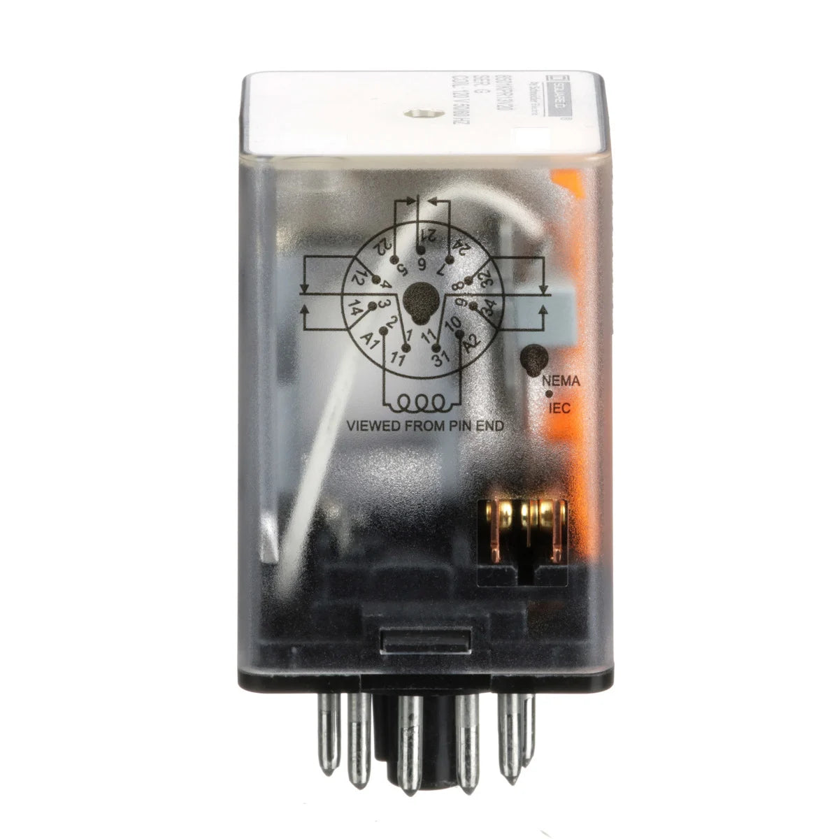 SCHNEIDER ELECTRIC Square D 8501KPR13V20 Plug In Relay 120 VAC 10 Amp 3PDT