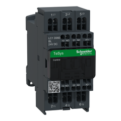 SCHNEIDER ELECTRIC Schneider Electric LC1D093BL Square D 600 VAC 9 Amp 3-Pole 1NO 1NC Screw Terminal Full Voltage Non-Reversing IEC Contactor
