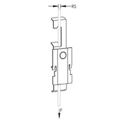 NVENT nVent CADDY CATHP4Z34 Cat HP J-Hook Clip to Rod/Wire Clip, 30 lb Static Load, 1/4 Rod, #12-#8 Wire