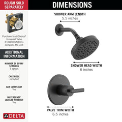 Delta Faucet Delta Faucet T14242-BL Altado Shower Trim