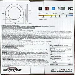 KEYSTONE Keystone KT-LED15DL-6CA-9CSFDIM-B OVA Series Surface Mount Disk Light 15W 6 Inch