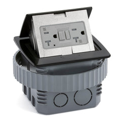 LEW ELECTRIC Lew Electric PUFP-CT-BK-PB Square Kitchen Countertop Pop-Up (GFCI)