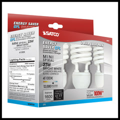 SATCO Satco S6275 23W Mini Spiral Compact Fluorescent 3-Pack