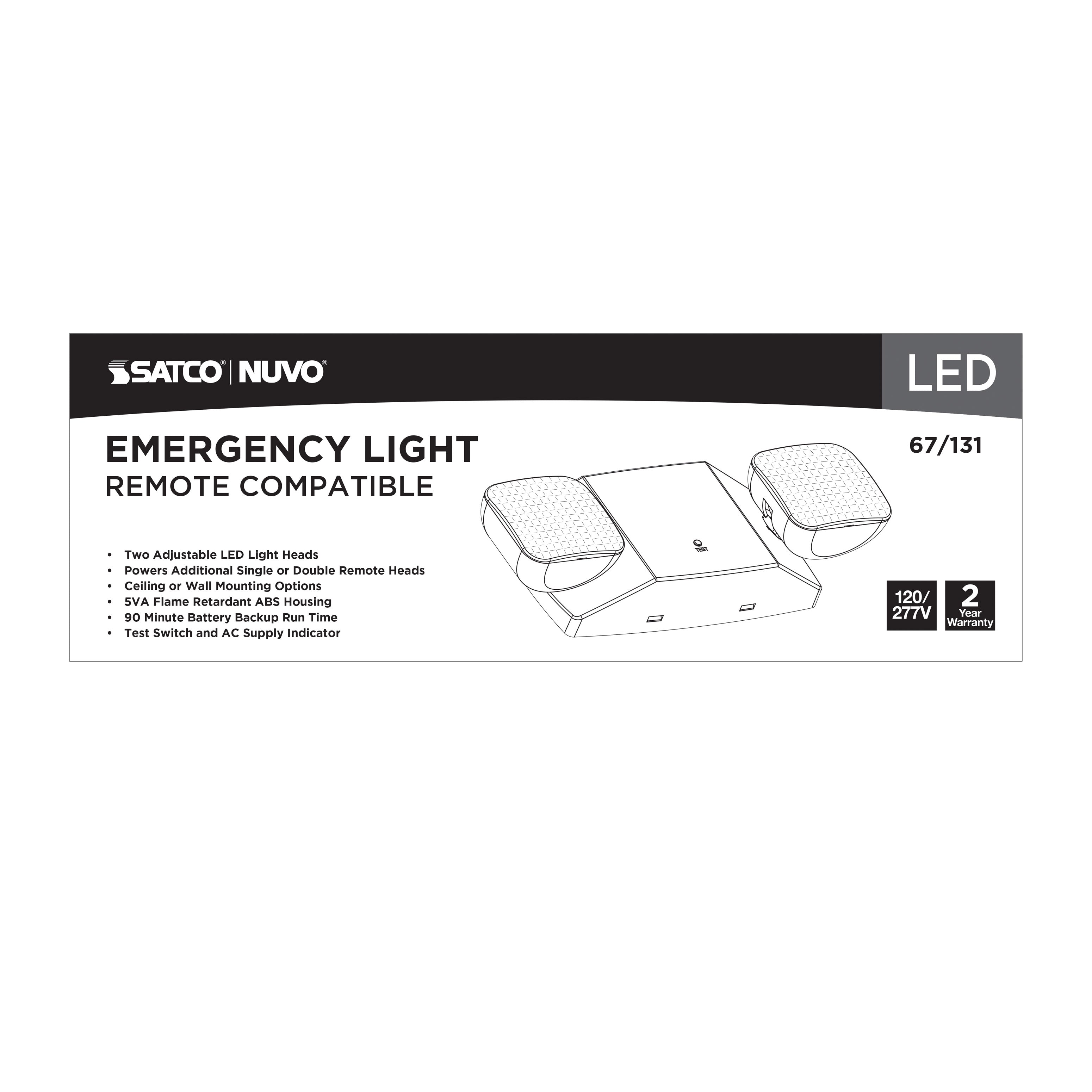SATCO Satco 67-131 Emerg Light Dh - Rc 1W