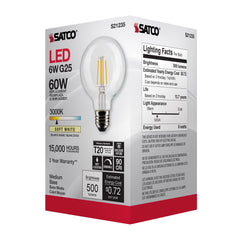 SATCO Satco S21235 6G25/LED/CL/930/120V 6 Watt