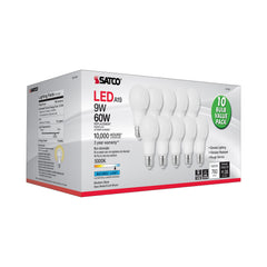 SATCO Satco S11401 A19 LED 9 Watt 5000K 10-Pack