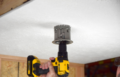 SOUTHWIRE Southwire MSBST250 Smart, Shark Tooth Integrated Fixture and Ceiling Electrical Box w/Hole Saw, Supports 6 lb