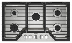 WHIRLPOOL Whirlpool WCGK5036PS 36-inch Gas Cooktop with 5 Burners and EZ-2-Lift™ Hinged Cast-Iron Grates