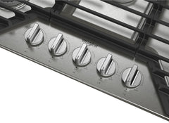 WHIRLPOOL Whirlpool WCGK5036PS 36-inch Gas Cooktop with 5 Burners and EZ-2-Lift™ Hinged Cast-Iron Grates
