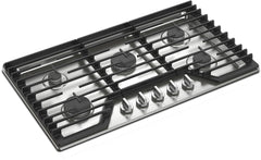 WHIRLPOOL Whirlpool WCGK5036PS 36-inch Gas Cooktop with 5 Burners and EZ-2-Lift™ Hinged Cast-Iron Grates