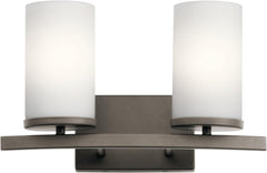 KICHLER Kichler 45496OZ Crosby 15 inches 2 Light Vanity Light 100 Watts