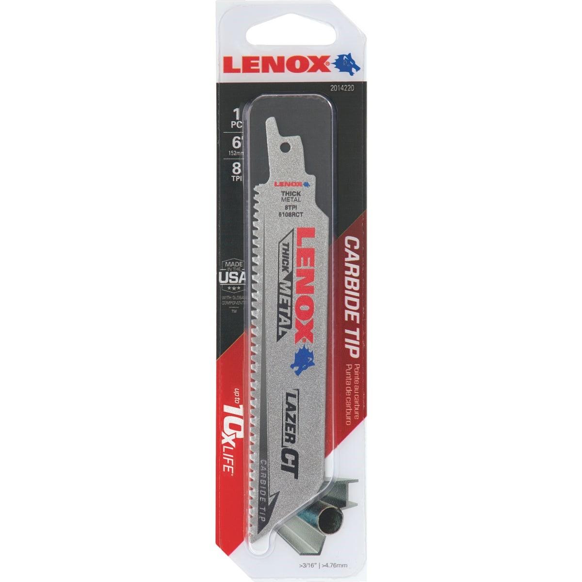 LENOX Lenox 2014220 reciprocating saw blade 6 inch 8 TPI