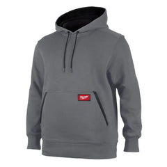 MILWAUKEE Milwaukee 351G-M Pullover, M, Cotton/Polyester, Gray, Hooded