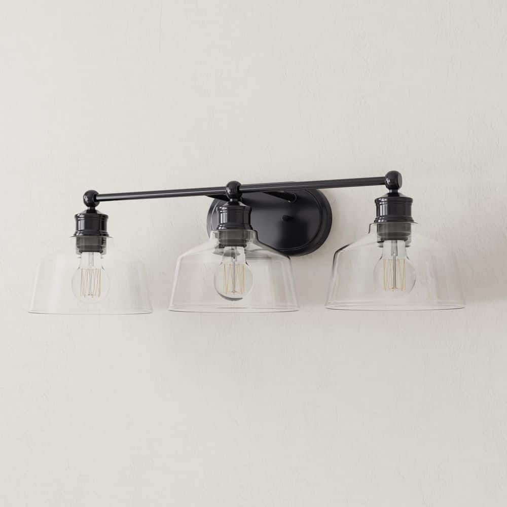 PROGRESS LIGHTING Progress Lighting P300397-31M Singleton Collection 3-Light Vanity Light Matte Black