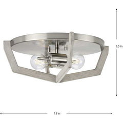 PROGRESS LIGHTING Progress Lighting P350224-009 Galloway 2 Light 15 inch Flush Mount Ceiling Light