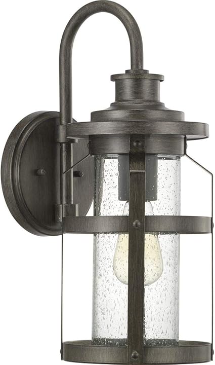 PROGRESS LIGHTING Progress Lighting P560095-103 Haslett Collection One-Light Medium Wall Lantern 100 Watts