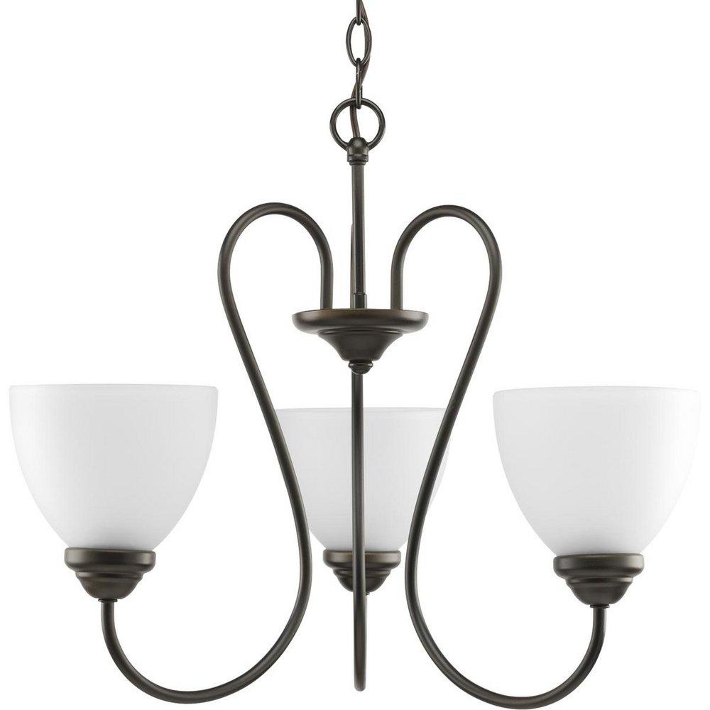 PROGRESS LIGHTING Progress Lighting P4664-20 Heart 18 in. 100 W 3-Light Medium Chandelier