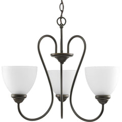 PROGRESS LIGHTING Progress Lighting P4664-20 Heart 18 in. 100 W 3-Light Medium Chandelier