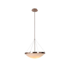 PROGRESS LIGHTING Progress Lighting P500436-009 Latham 100-Watt 1-Light Brushed Nickel Contemporary Pendant with Geometrical Frame