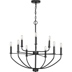 PROGRESS LIGHTING Progress Lighting P400228-031 Leyden 9-Light Chandelier 60-Watt 120-Volt