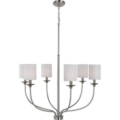 PROGRESS LIGHTING Progress Lighting P400227-009 Bonita Collection Six-Light Brushed Nickel Foyer Chandelier