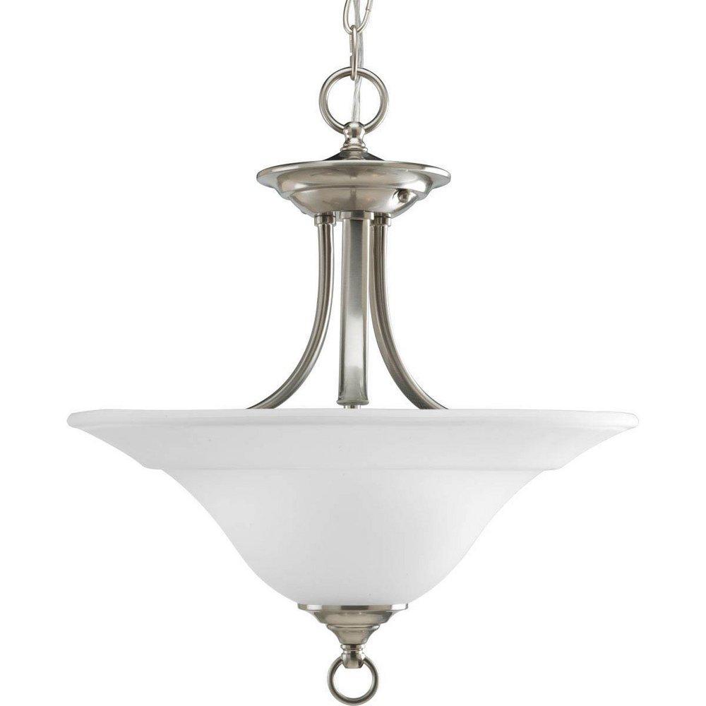 PROGRESS LIGHTING Progress Lighting P3473-09 Trinity 100W 2-Light Medium E-26 Incandescent Semi-Flush Ceiling Light