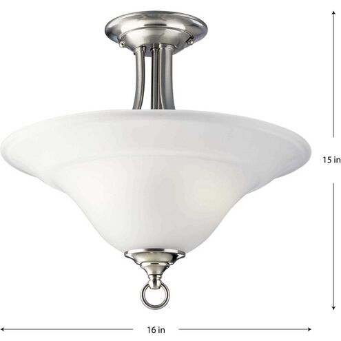 PROGRESS LIGHTING Progress Lighting P3473-09 Trinity 100W 2-Light Medium E-26 Incandescent Semi-Flush Ceiling Light