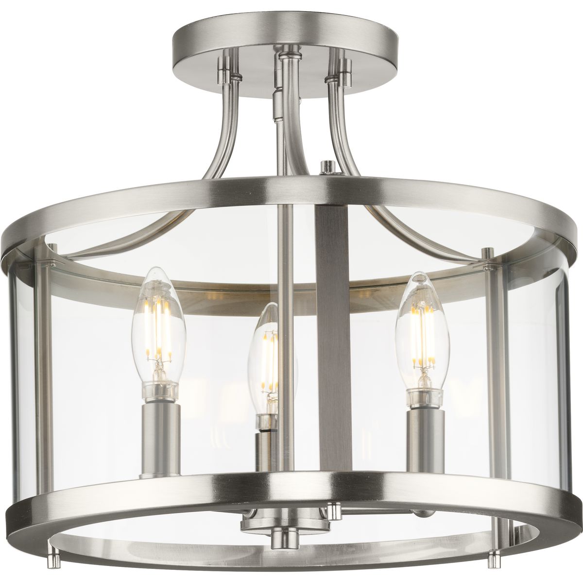 PROGRESS LIGHTING Progress Lighting P350231-009 Gilliam Collection 13 in. Three-Light Semi-Flush Mount