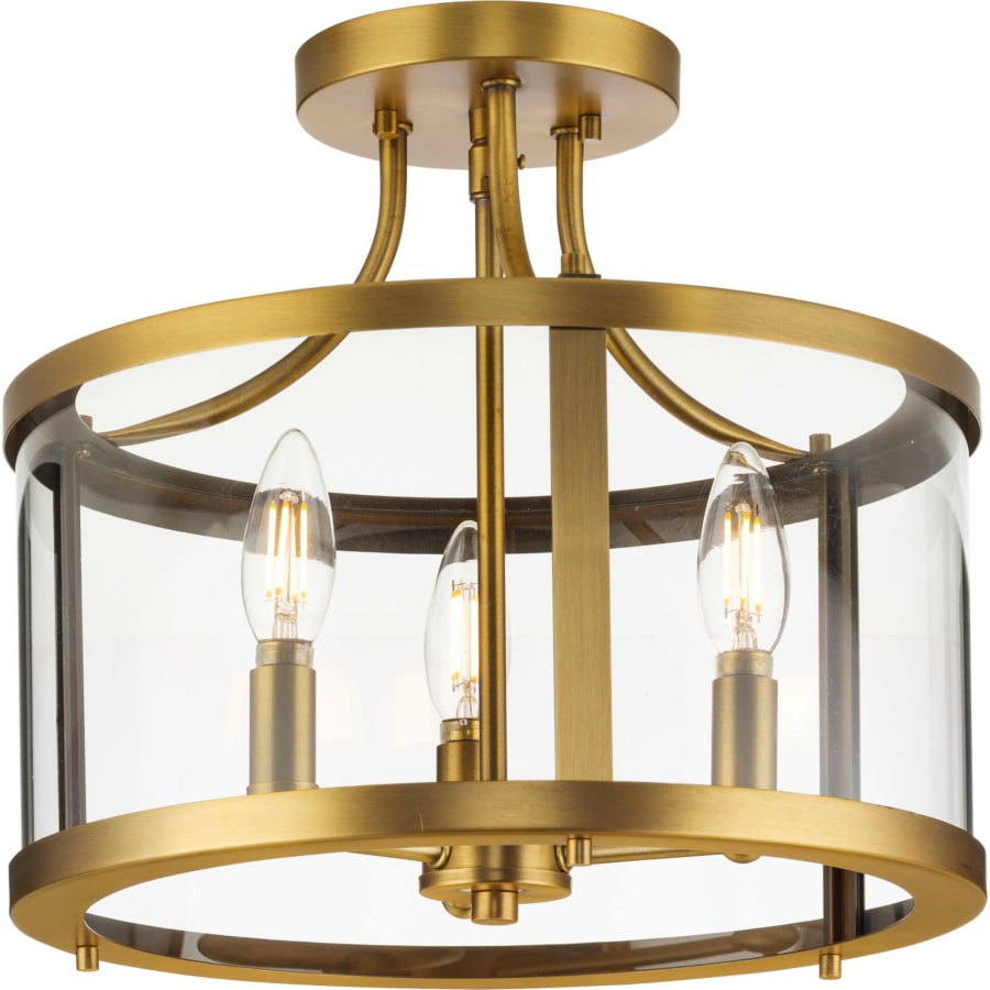 PROGRESS LIGHTING Progress Lighting P350231-009 Gilliam Collection 13 in. Three-Light Semi-Flush Mount
