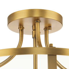 PROGRESS LIGHTING Progress Lighting P350231-009 Gilliam Collection 13 in. Three-Light Semi-Flush Mount