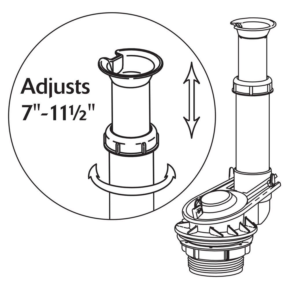 LAVELLE INDUSTRIES Lavelle Industries 4030PK Korky Single 3-5 gpf Plastic Rubber Flush Valve Assembly