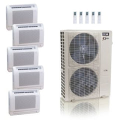 ACIQ ACI 48Z-HH-M6C 48,000 BTU ACiQ Extreme 23 SEER2 5 Zone Floor Mount Mini Split Heat Pump System - R454B | 230V