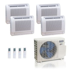 ACIQ ACIQ ACIQ-27Z-HH-M4C / ACIQ-09FM-HH-MD-4 27000 BTU ACiQ Extreme 23 SEER2 4 Zone Floor Mount Mini Split Heat Pump System - R454B | 230V