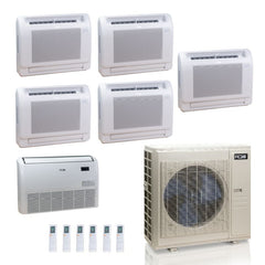 ACIQ ACIQ ES-55Z-M6C 55,000 BTU ACiQ Standard 22 SEER2 6 Zone Floor Mount Mini Split Heat Pump System - R454B | 230V