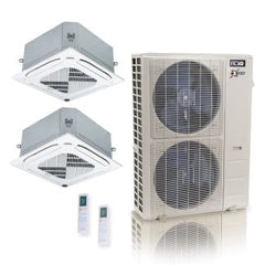 ACIQ ACIQ ACiQ-48Z-HH-M6C Extreme 23 SEER2 Dual Zone Ceiling Cassette Mini Split Heat Pump System - R454B | 230V - 24 + 24