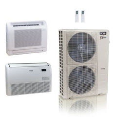 ACIQ ACIQ ACIQ-48Z-HH-M6C 48,000 BTU ACiQ Extreme 23 SEER2 Dual Zone Floor Mount Mini Split Heat Pump System - R454B | 230V - 12 + 24