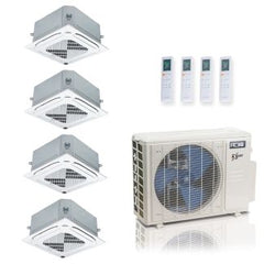 ACIQ ACIQ ACiQ-27Z-HH-M4C / ACIQ-09CC-HH-MC-4 27000 BTU Ceiling Cassette Mini Split Heat Pump System