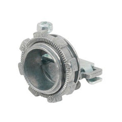 BRIDGEPORT Bridgeport 651-DC2 Connector, Strap, Single Screw, Zinc Die Cast, Oval Cable, Size K.O. 1/2 Inch