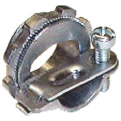 BRIDGEPORT Bridgeport 651-DC2 Connector, Strap, Single Screw, Zinc Die Cast, Oval Cable, Size K.O. 1/2 Inch