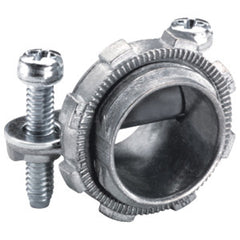 BRIDGEPORT Bridgeport 651-DC2 Connector, Strap, Single Screw, Zinc Die Cast, Oval Cable, Size K.O. 1/2 Inch