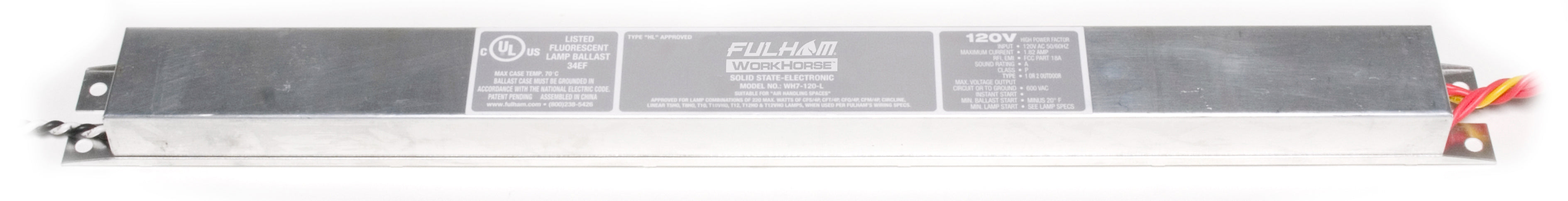 FULHAM Fulham WH7-120-L Workhorse 7 Versatile Fluorescent Ballast 120V
