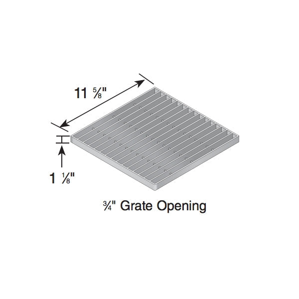 NDS Nds 1215 12 in. Square Catch Basin Drain Grate Galvanized Steel