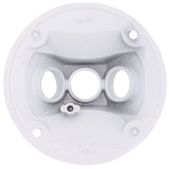 RED DOT Red Dot S213WHE-9R Round Lampholder Cover, (3) 1/2 inches Outlet Holes - White