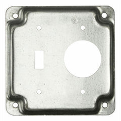 RACO Raco 805C 4 inches Square Cover, Exposed Work, Toggle Switch/1.406 inches dia. Receptacle